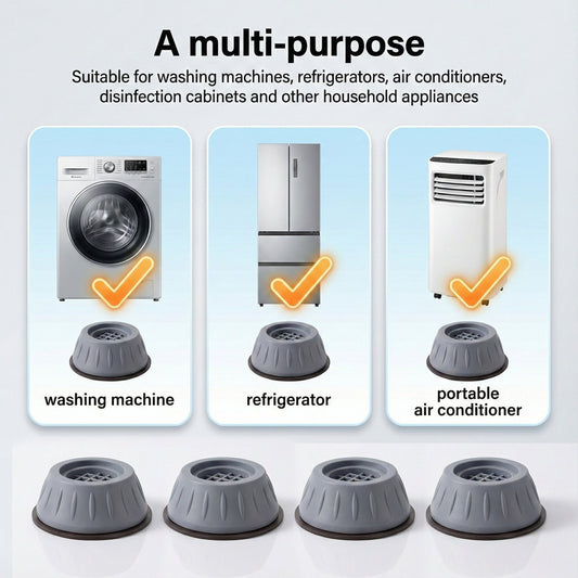 Universal  Anti-Vibration Pads – Enhanced  Stability  For Home Appliances [4 Pcs ]
