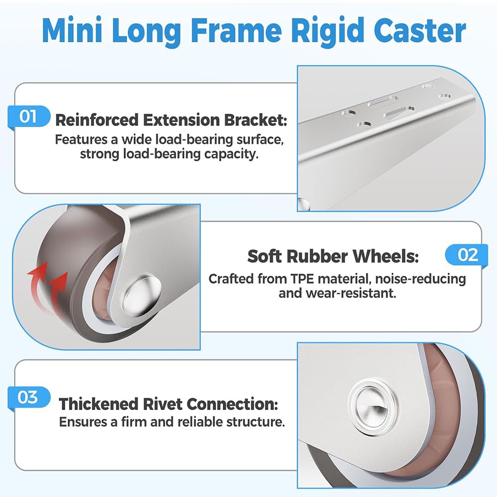 4 Pcs Small Caster Wheel