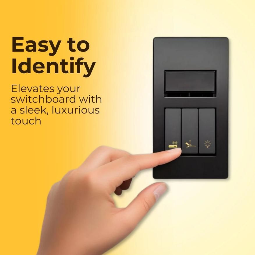 Premium Gold Switch Sticker [ 100 Stickers ]