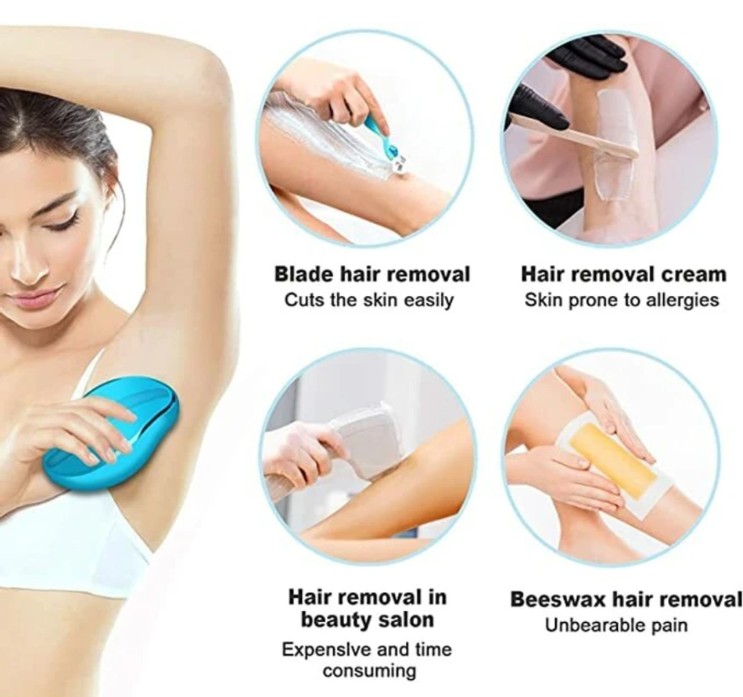 Effortless Hair Removal System: Nano-Dot Technology Crystal Stone | Smooth & Radiant Skin